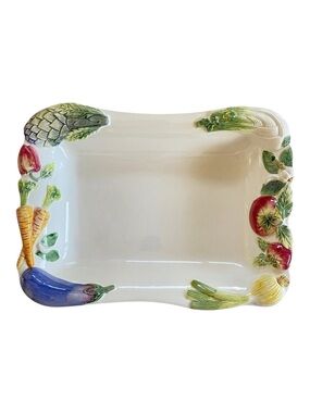 Capodimonte Bassano Rectangle Hand Painted Serving Dish​​​
